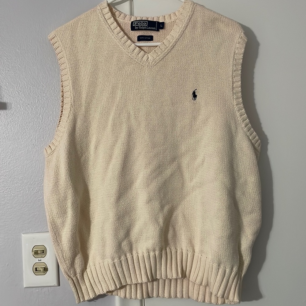 Ralph Lauren Vintage Cream Sweater Vest